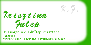 krisztina fulep business card